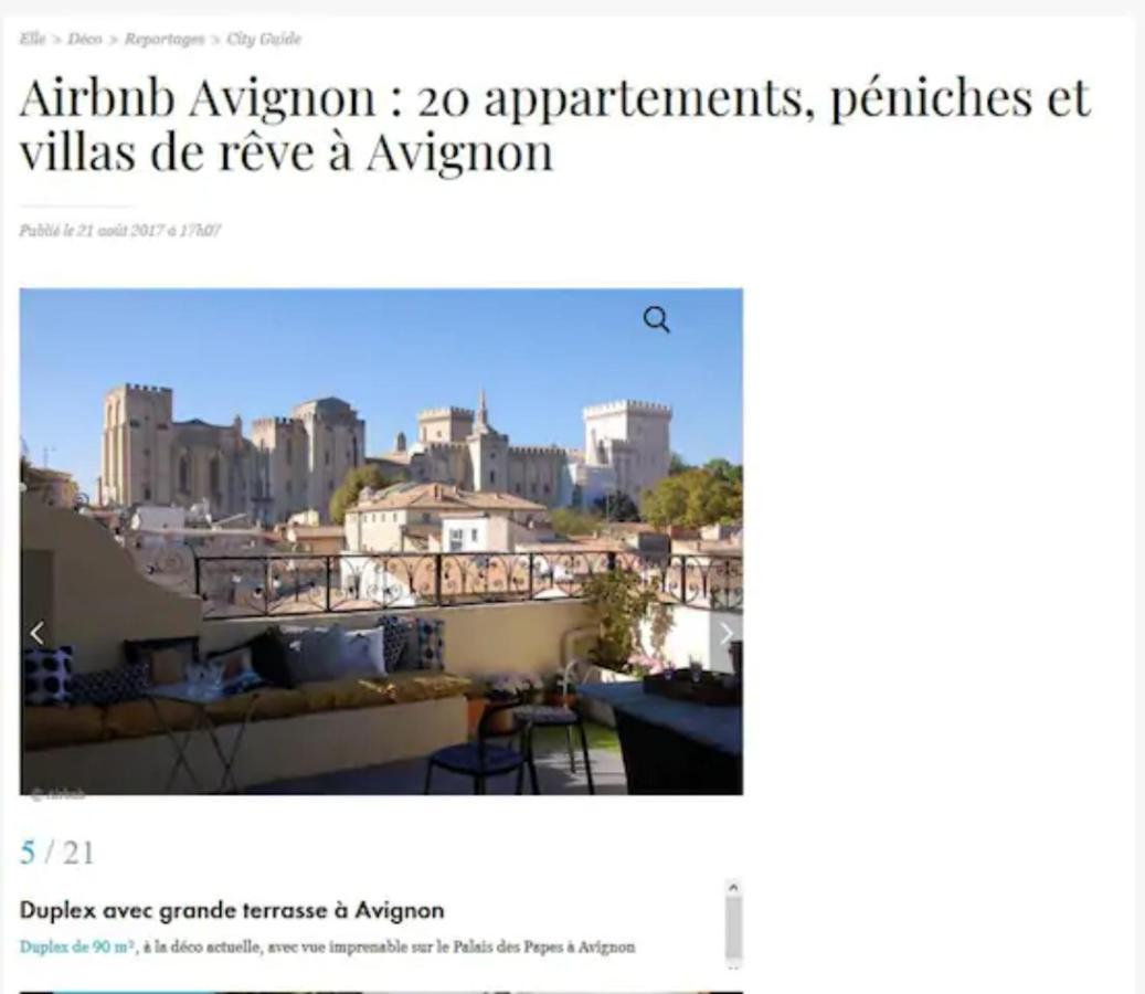 Magnifique Appartement De Charme Avec Vue Sur Le Palais Des Papes A Avignon Wifi Gratuit Exterior foto